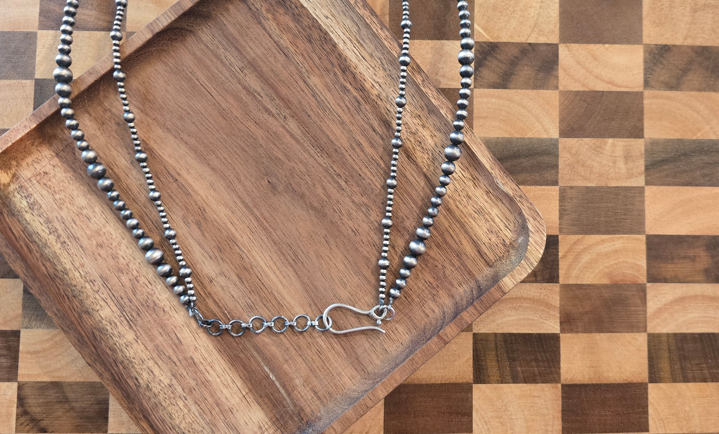 Sterling Pearl Double Strand Necklace