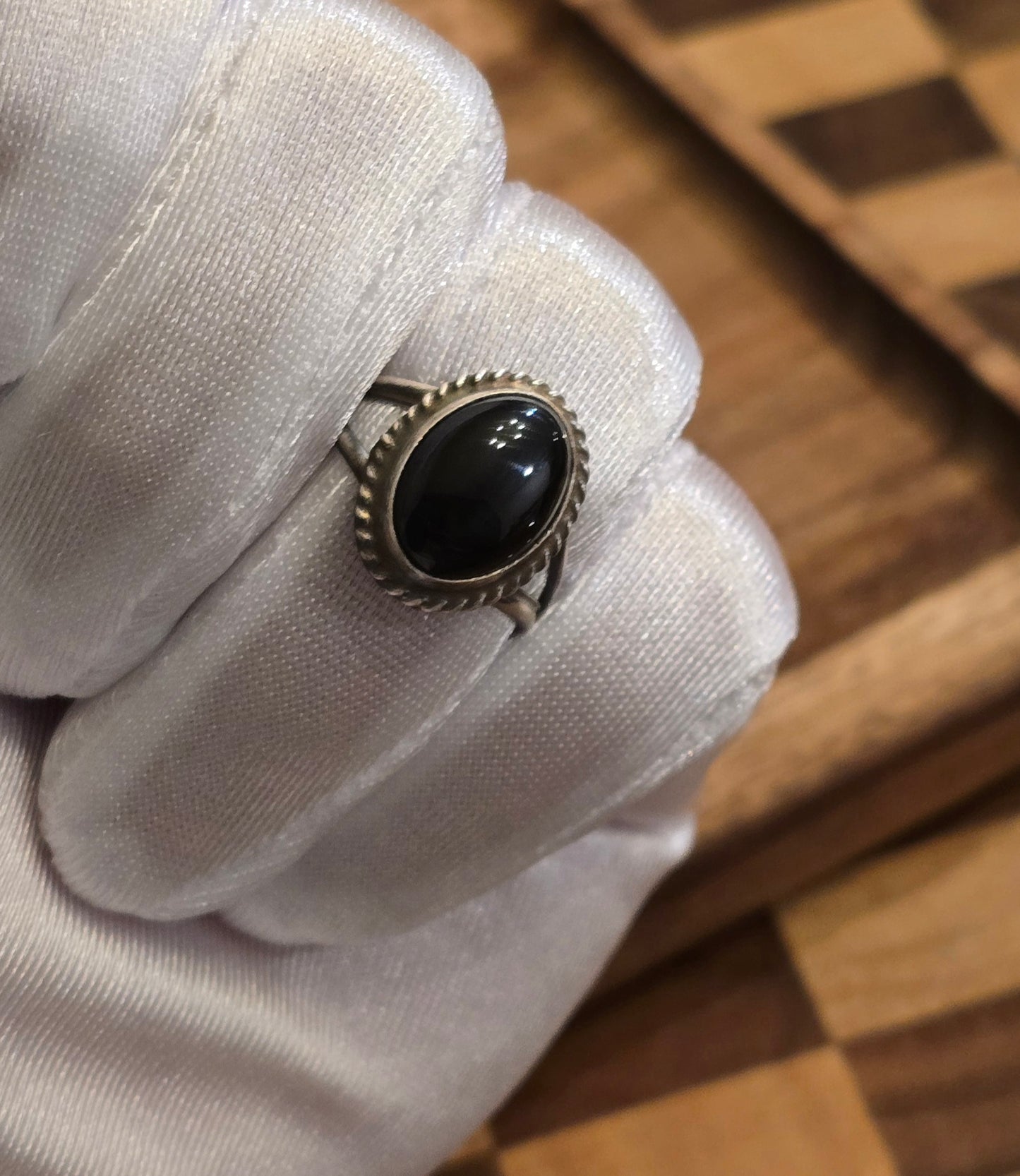 Black Onyx and Sterling Size 9