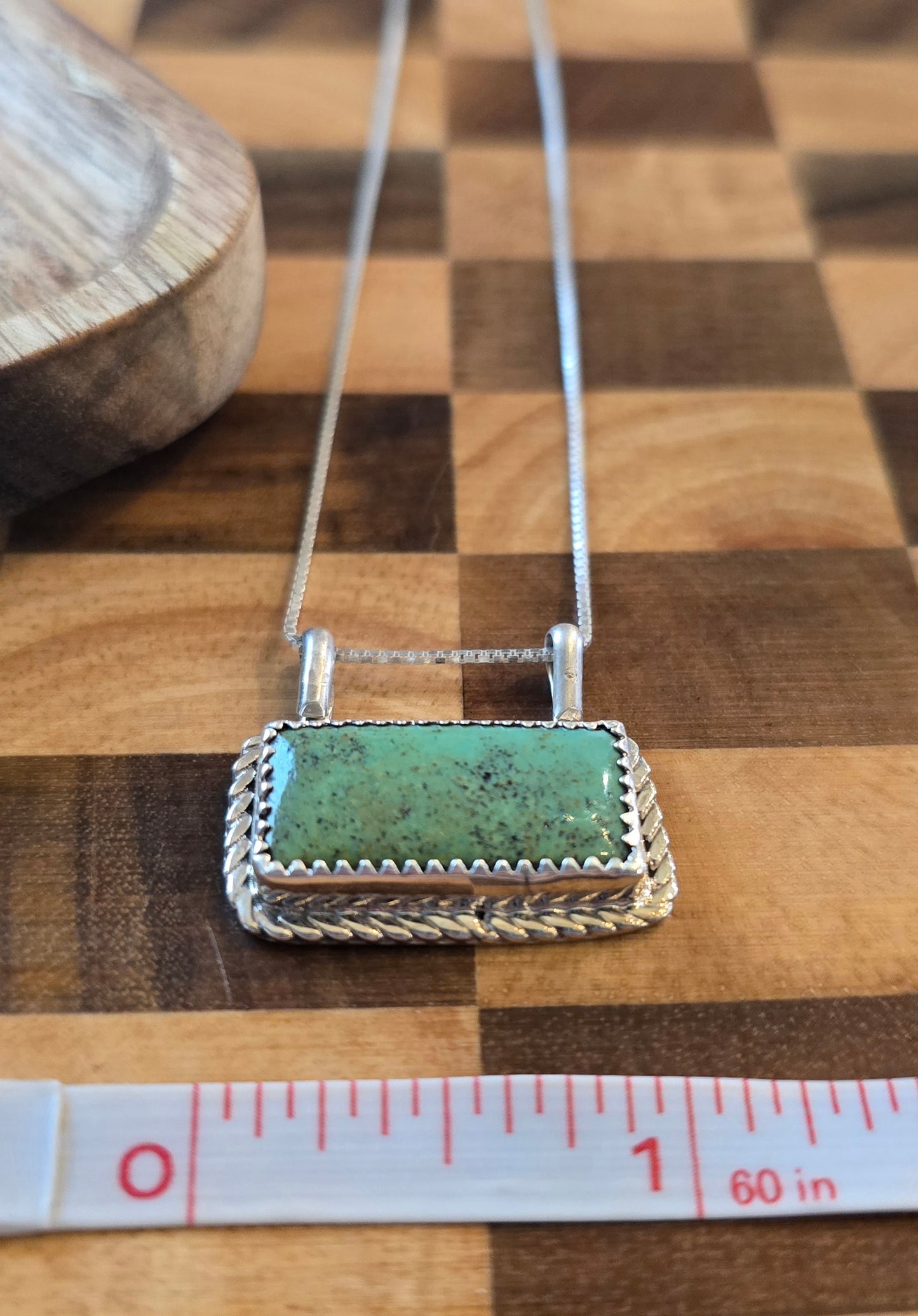 Kingman Turquoise and Sterling Necklace