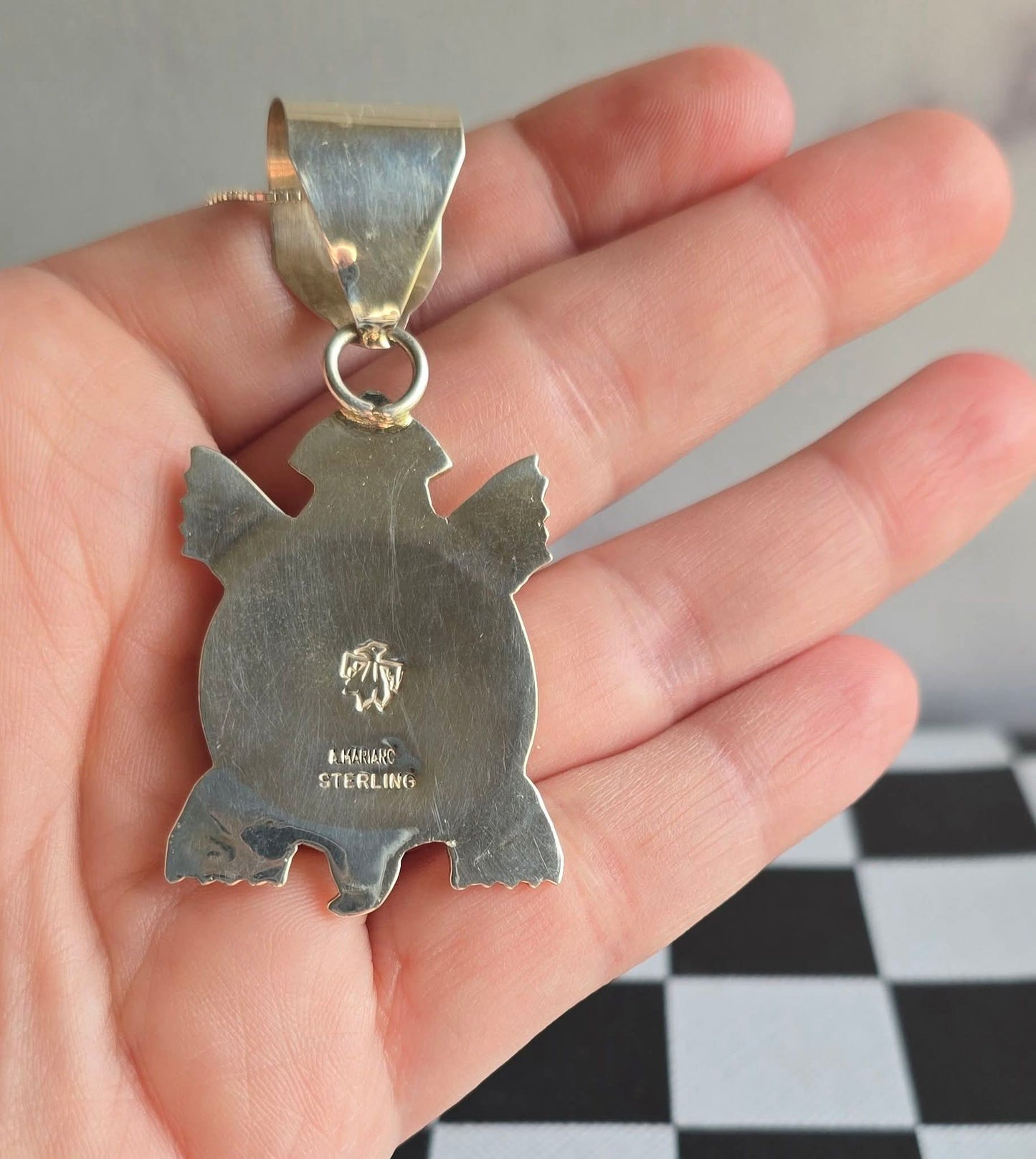 Alonzo Mariano Sterling and Turquoise Pendant