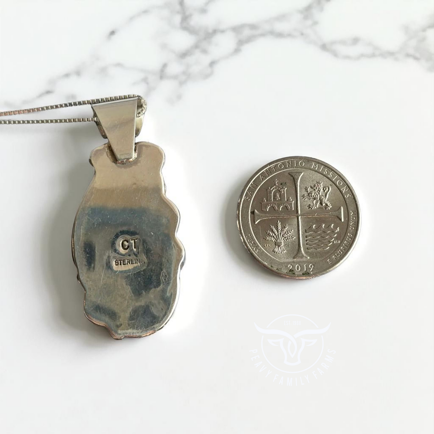 Kingman Turquoise and Sterling Pendant