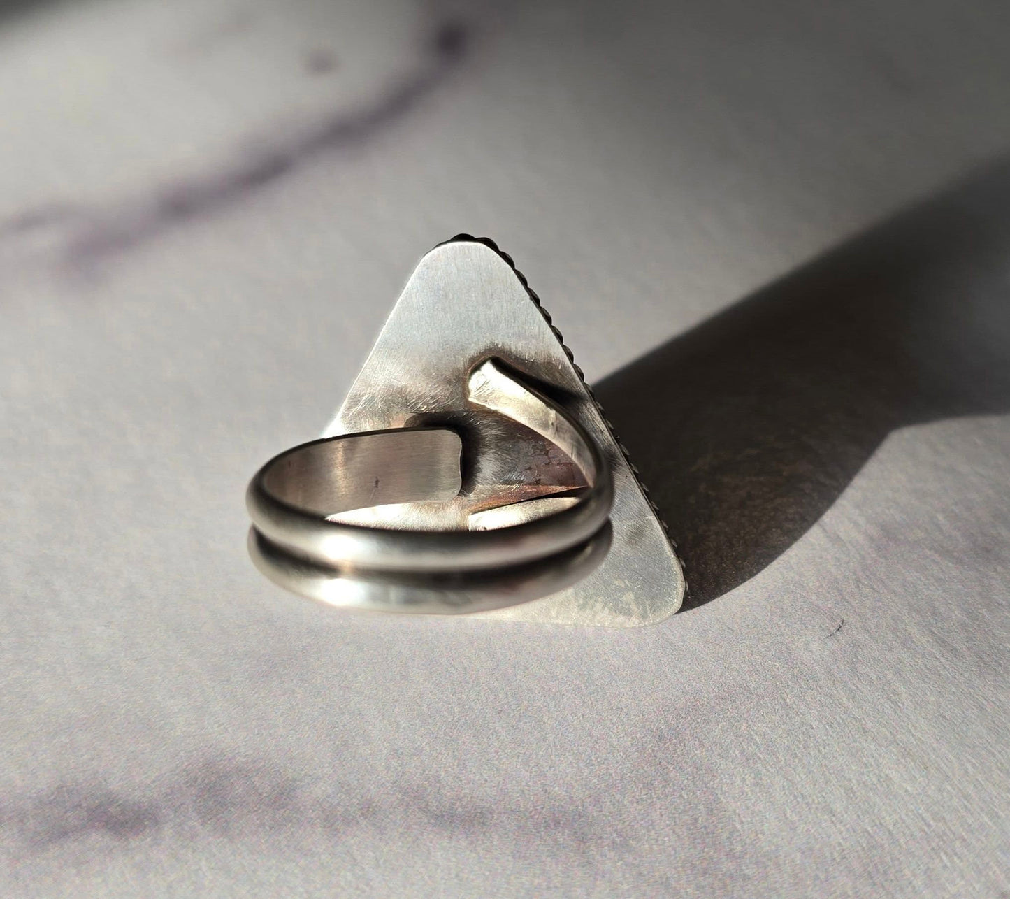 Kingman Turquoise and Sterling Adjustable Ring