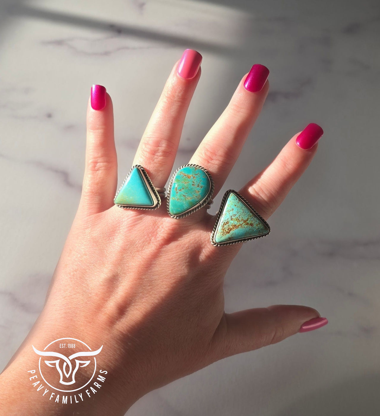 Kingman Turquoise and Sterling Adjustable Ring