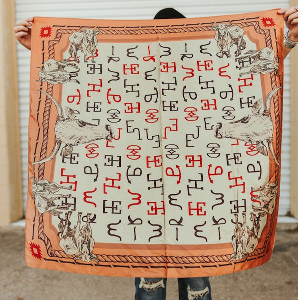 Cattle Brand Rust Wild Rag