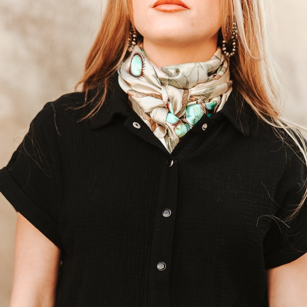 Turquoise Stone Wild Rag