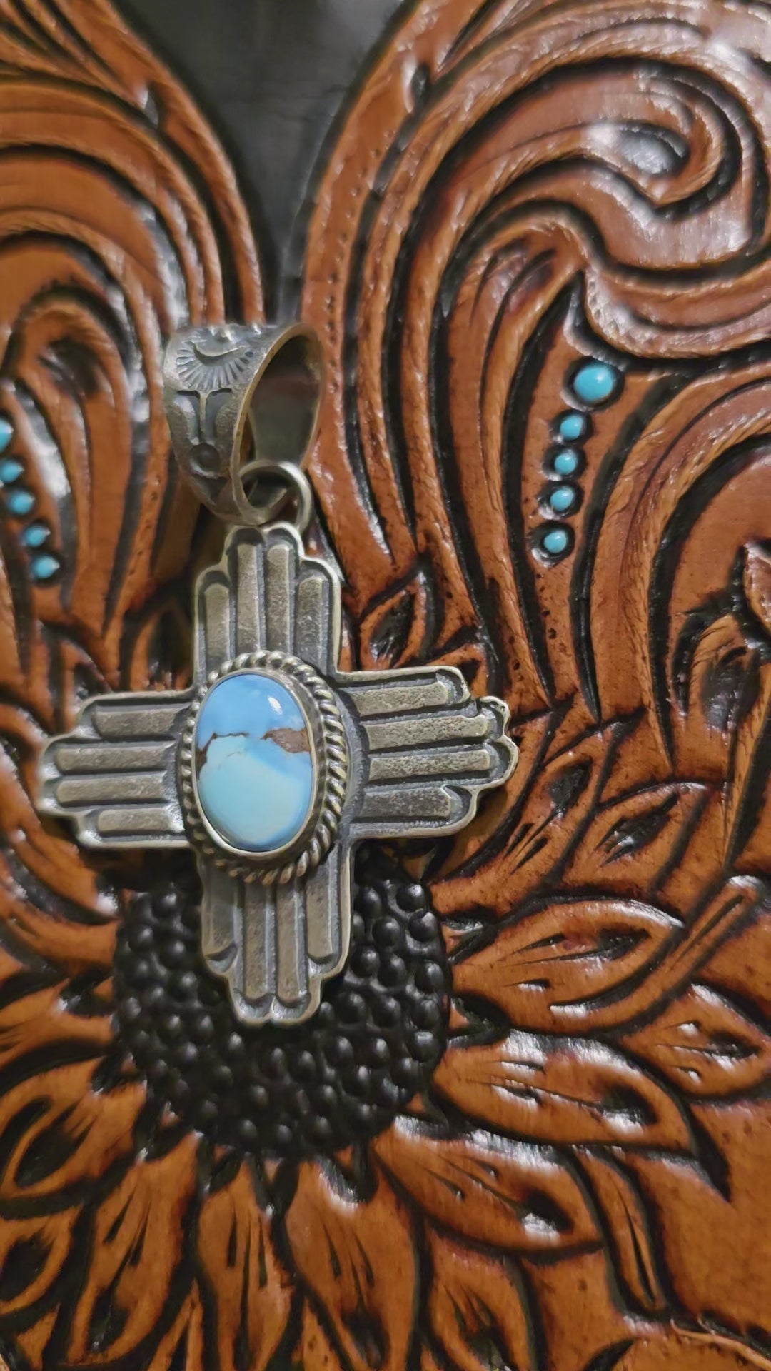 Golden Hills & Sterling Zia Pendant