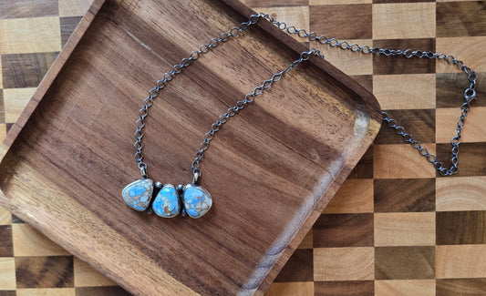 Golden Hills and Sterling Silver Necklace