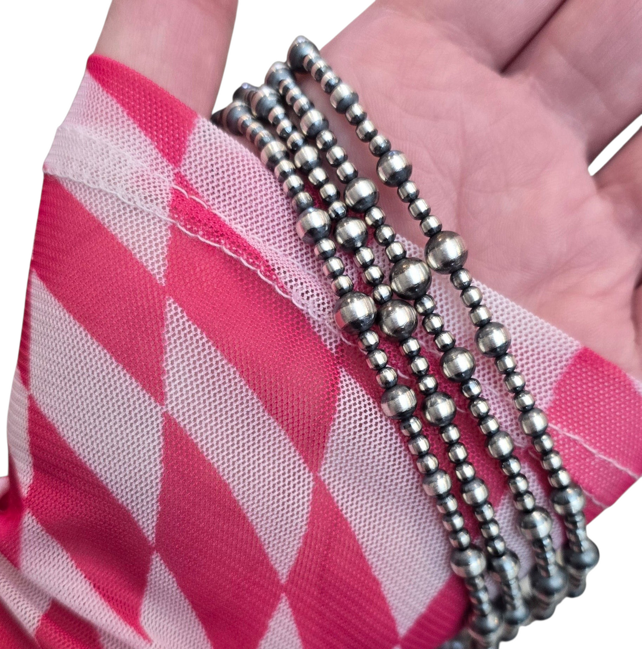 16 inch Graduated Sterling Pearl Necklace