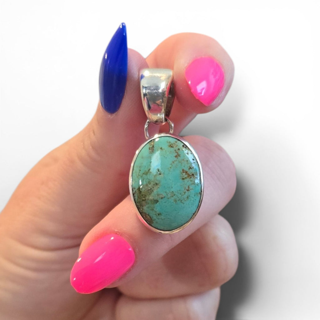 Native Made Royston Turquoise & Sterling Pendant