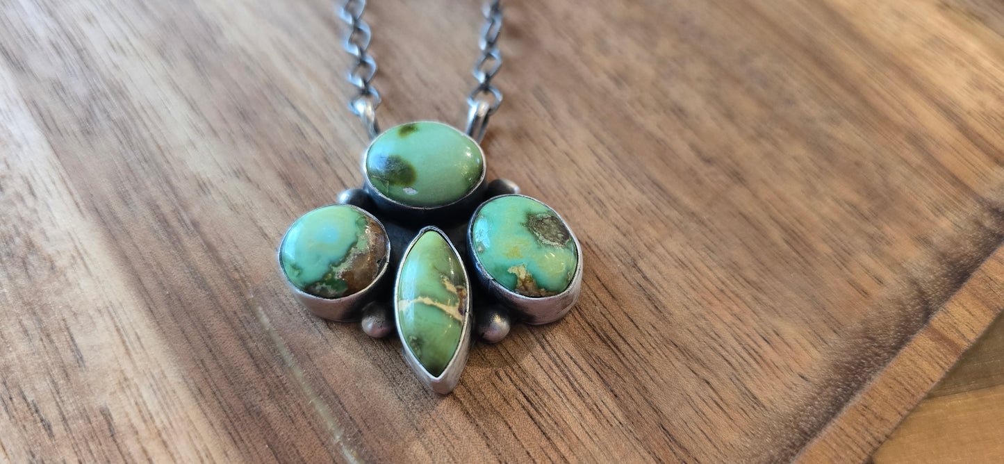 Sonoran Gold Turquoise and Sterling Necklace