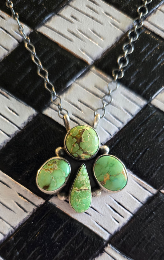 Sonoran Gold Turquoise and Sterling Necklace