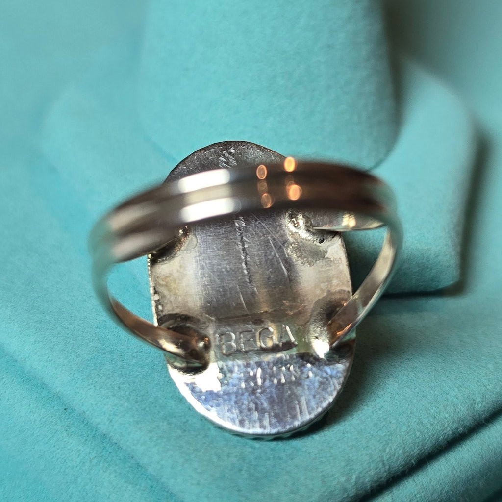 Begay Pink Conch & Sterling Ring Size 6