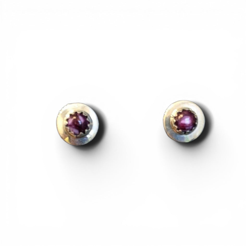 Native Made Purple Spiny & Sterling Studs