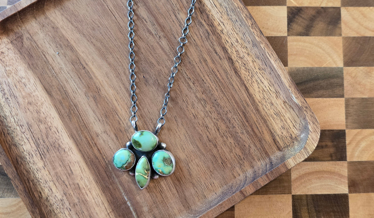 Sonoran Gold Turquoise and Sterling Necklace