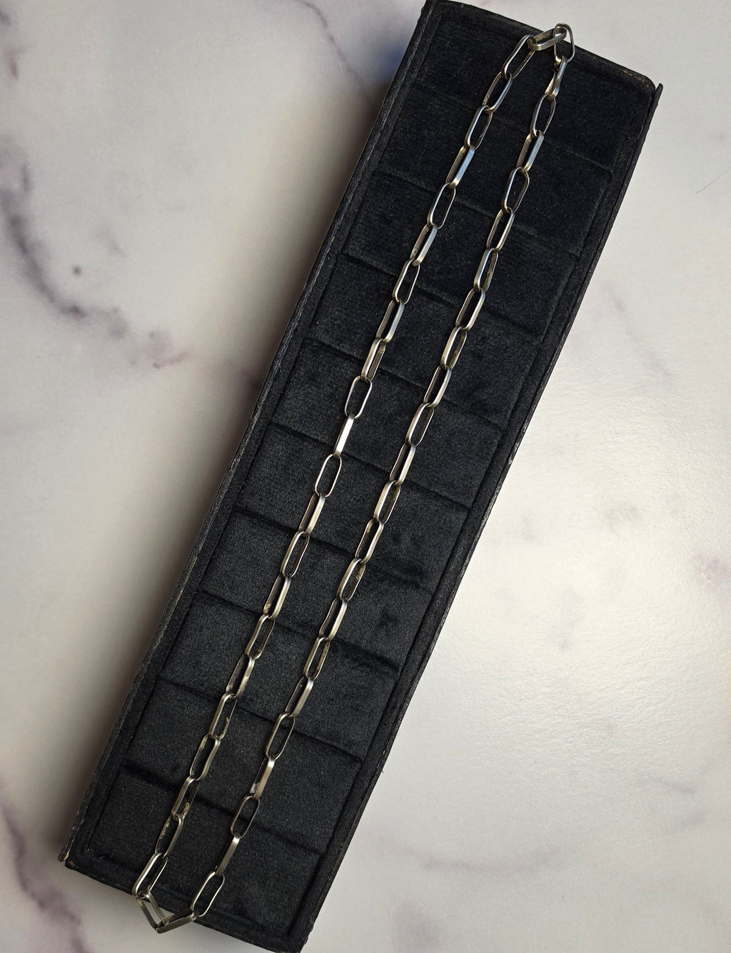 Native Made Handmade Sterling Paper Clip Chain Necklace