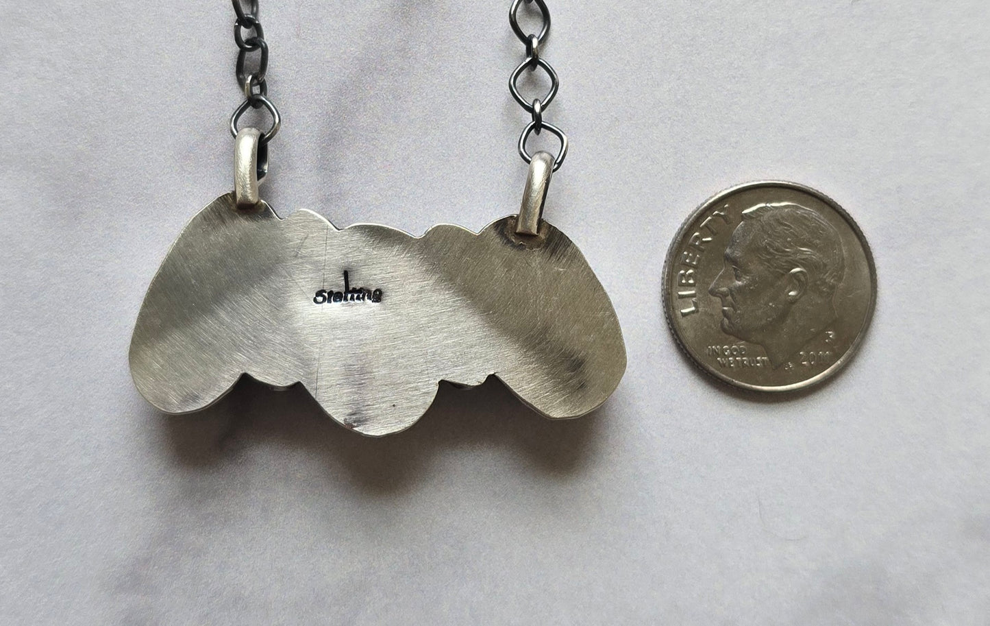 Native Made Black Jack and Sterling Necklace