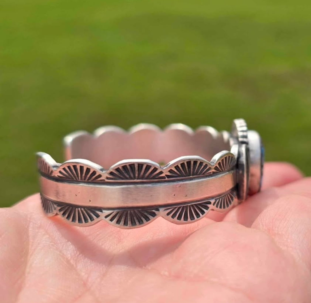 Golden Hills Turquoise & Sterling Cuff