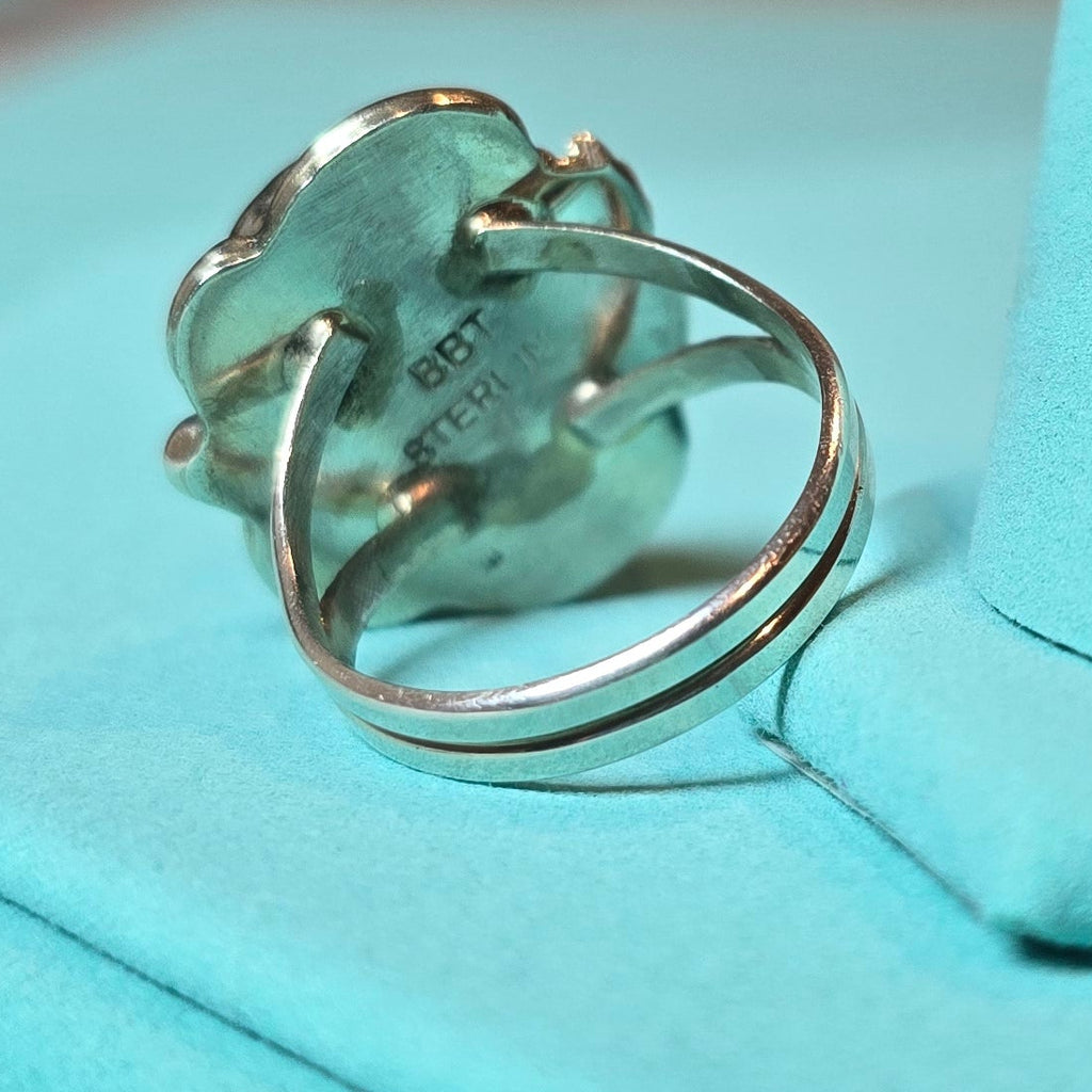 Bernie Begay Tsosie Turquoise & Sterling Ring Size 8