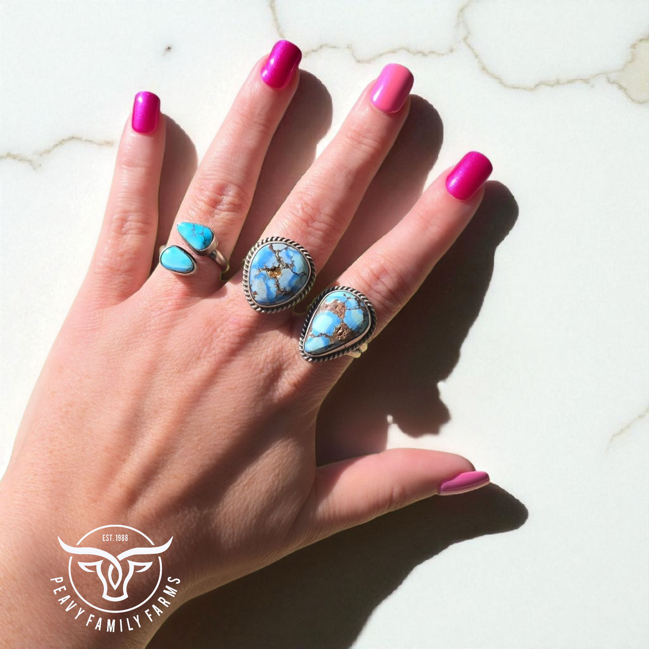 Golden Hills Turquoise and Sterling Adjustable