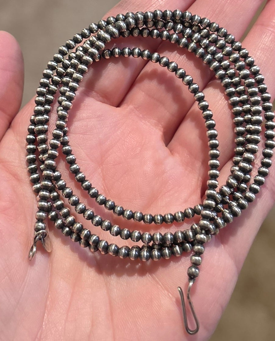 3mm Sterling Pearls 36 inches
