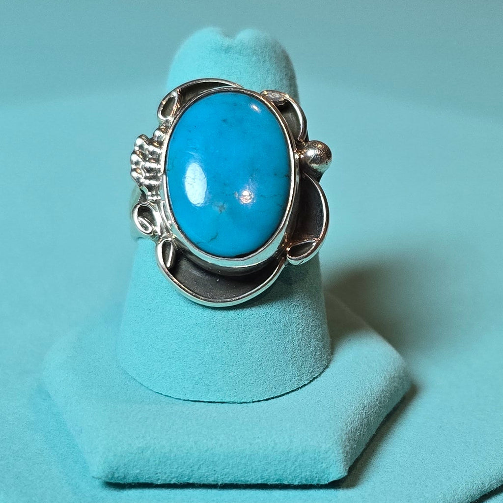 Bernie Begay Tsosie Turquoise & Sterling Ring Size 8