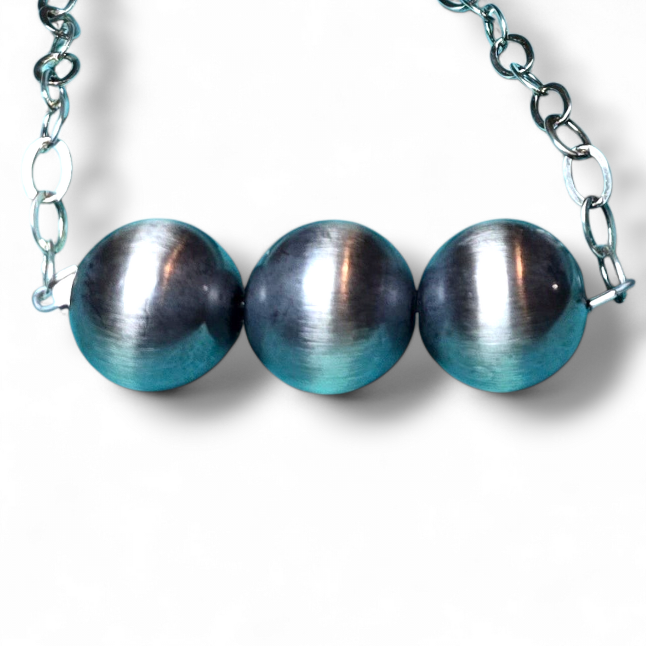 Three 12mm Sterling Pearls Necklace