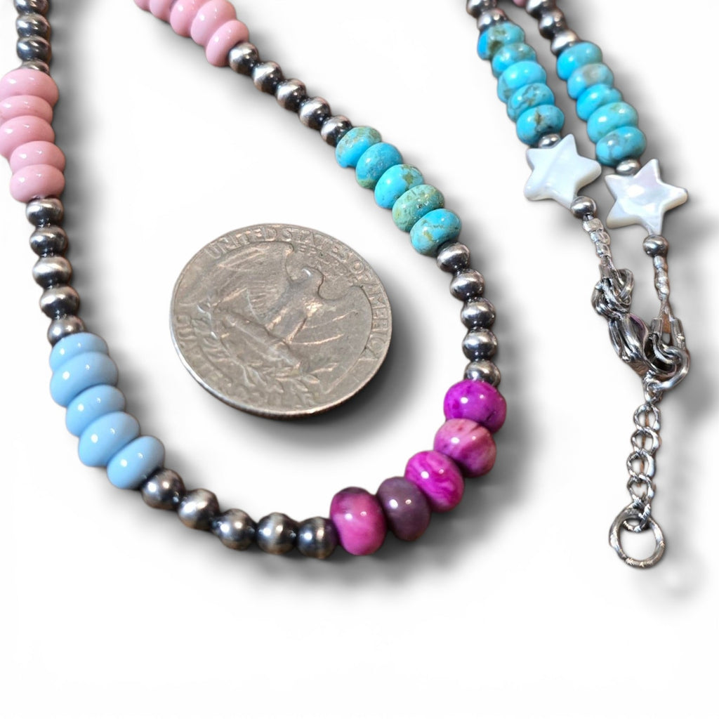 Carnival Sterling Pearl Necklace 21 - 22 inches