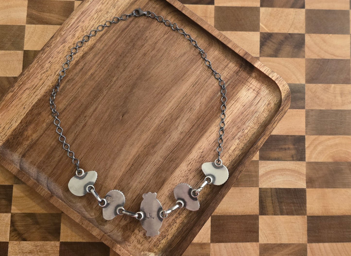 Blue Glacier Turquoise and Sterling Choker