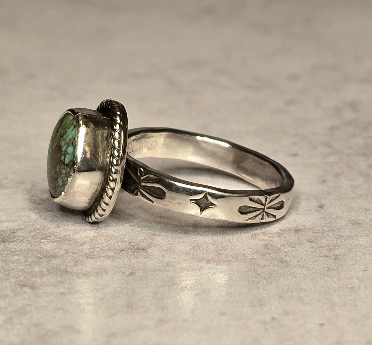 Turquoise and Sterling Ring Size 7