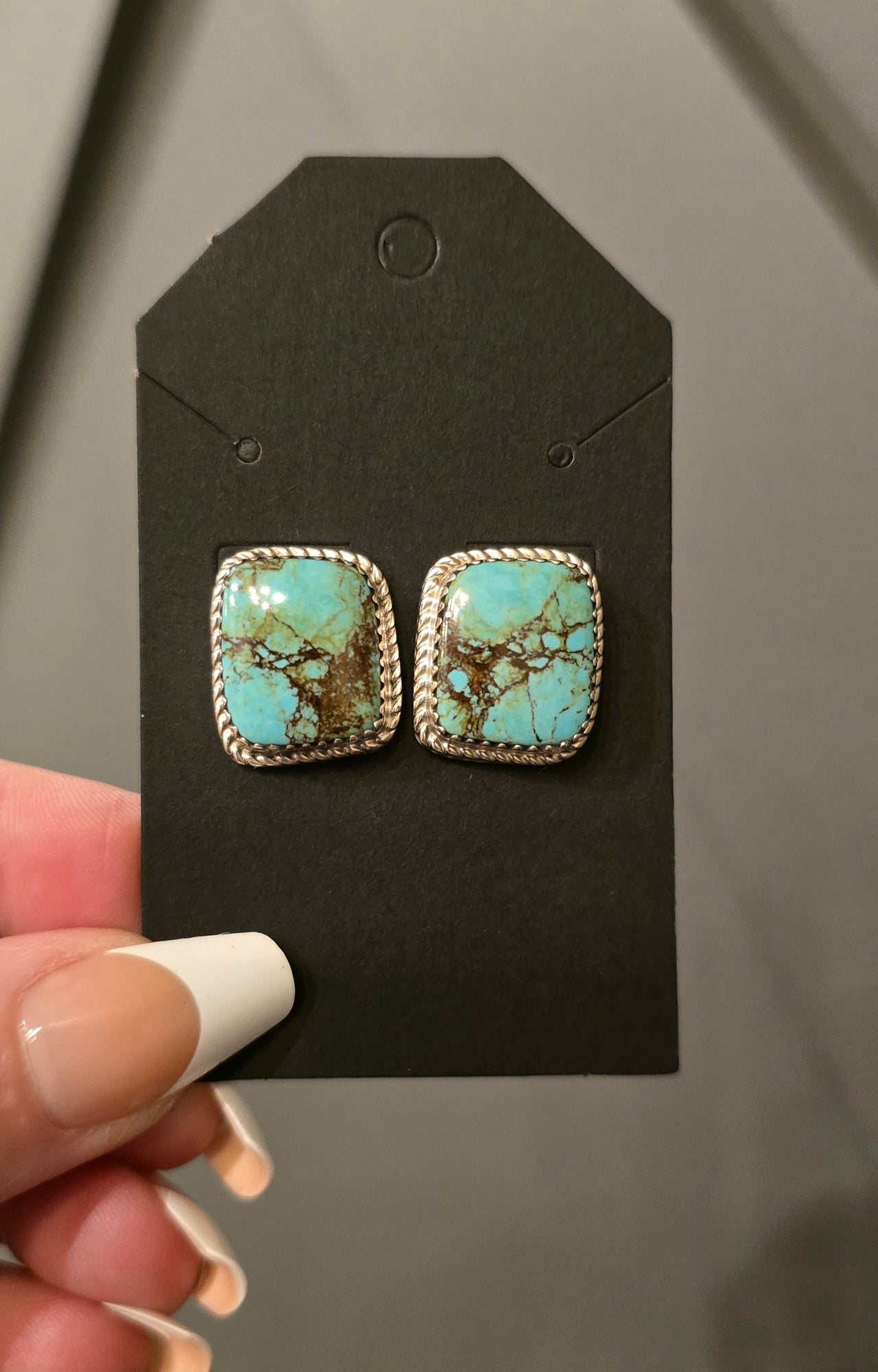 Kingman Turquoise & Sterling Earrings