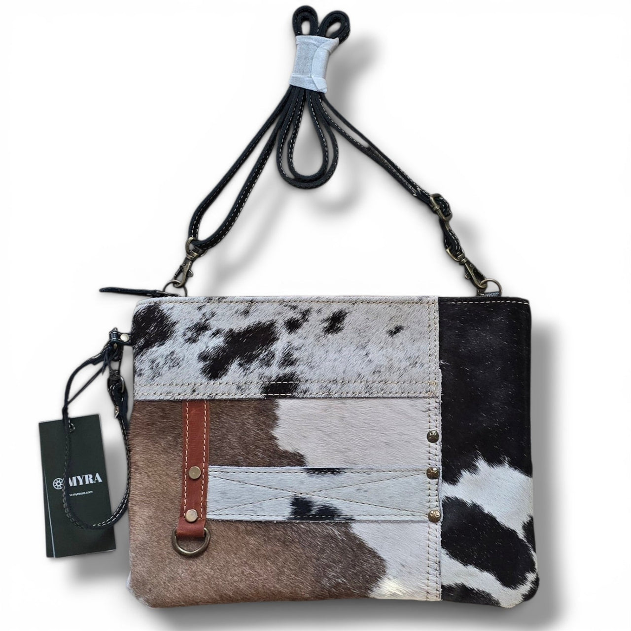 Leather & Hide Patchwork Crossbody Bag