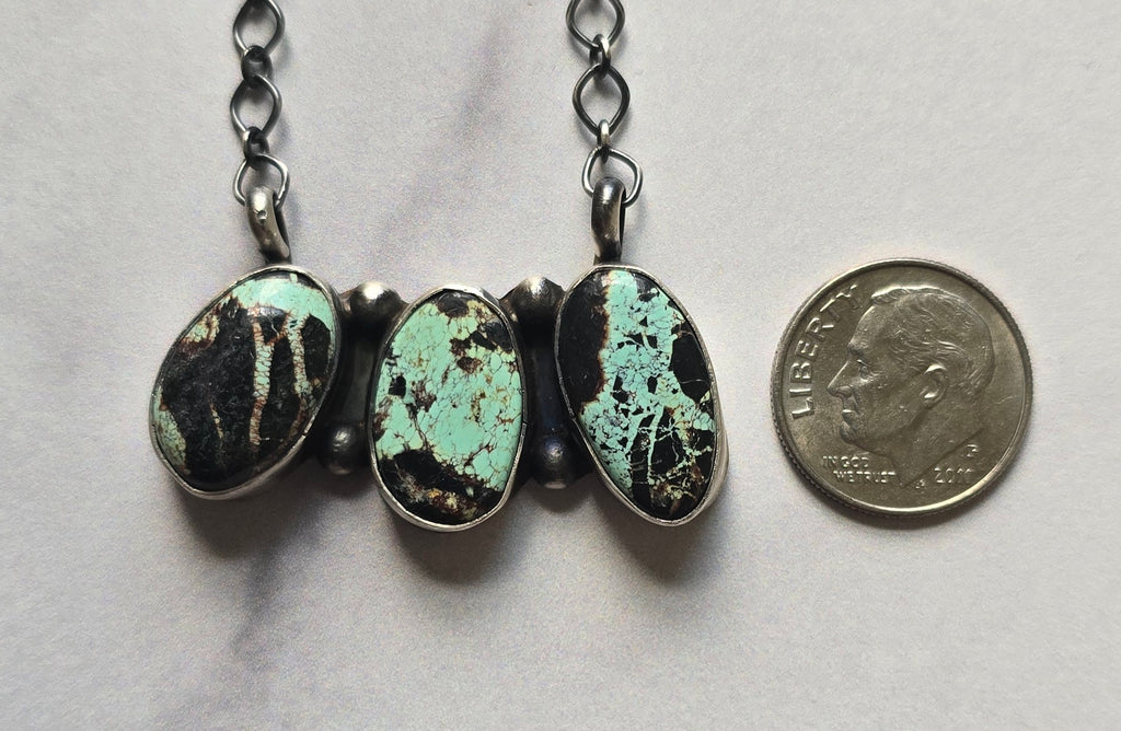 Blackjack Turquoise & Sterling Necklace
