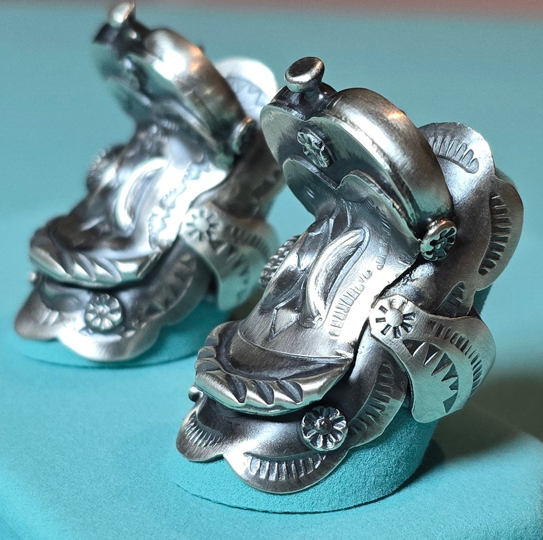 Tim Yazzie Sterling Saddle Ring