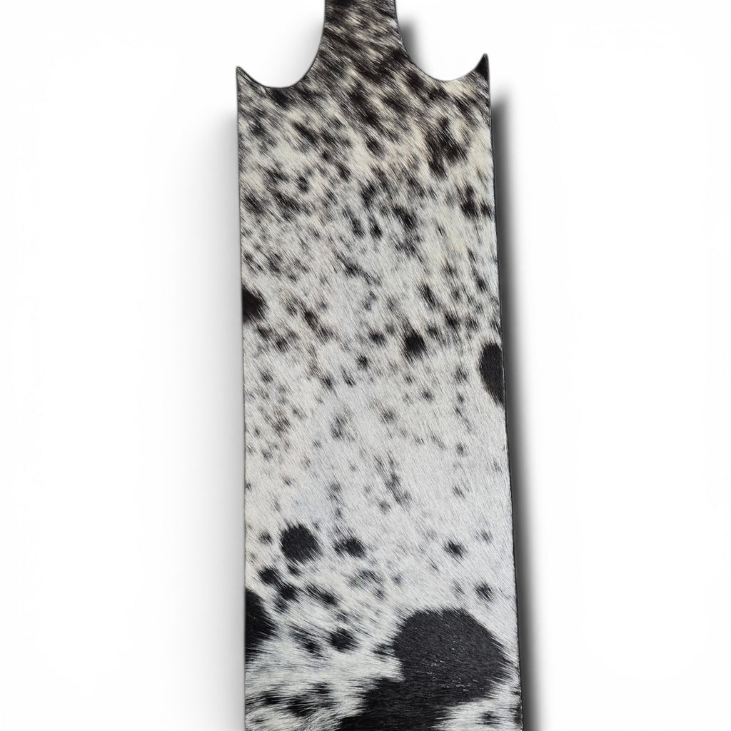 Black & White Hide With Leather Back Necklace Stand