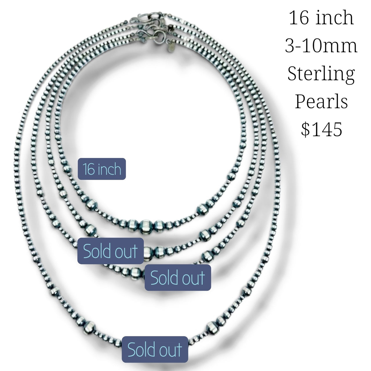 Variety Sterling Pearl Necklace