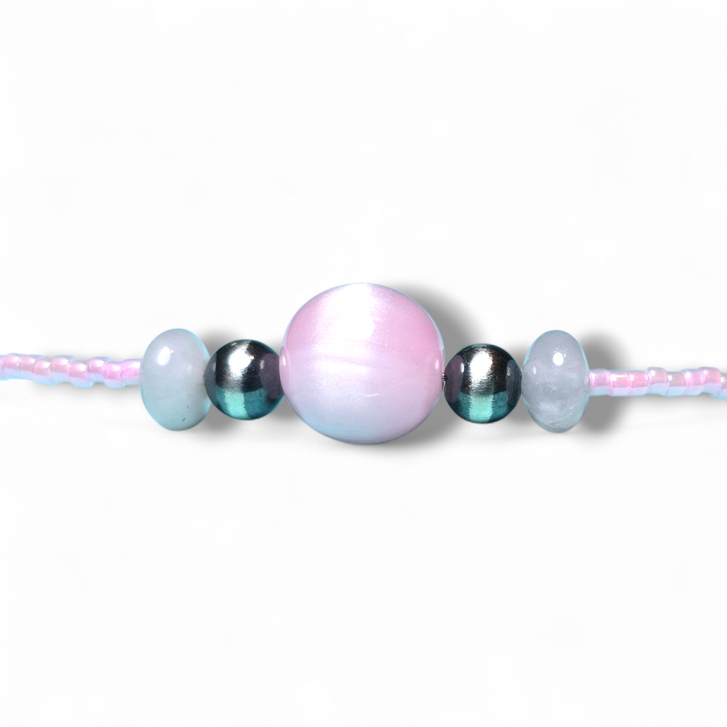 Rose Quartz & Sterling Pearls Necklace (wholesale cost)