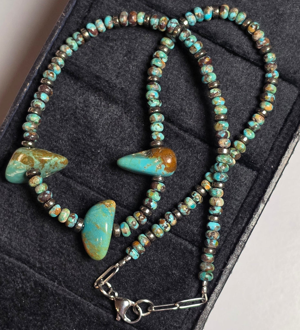 Turquoise & Hematite 16 inches