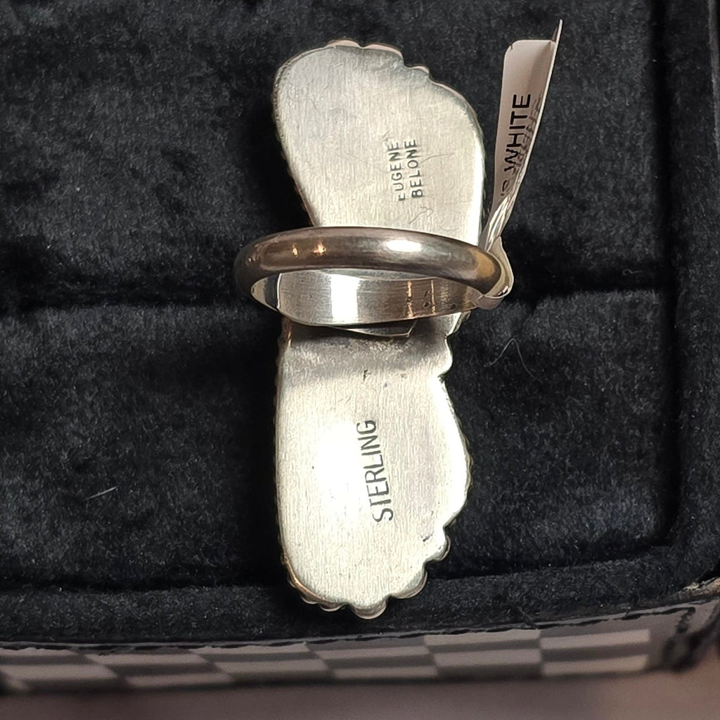 Native Made White Buffalo Adjustable Ring