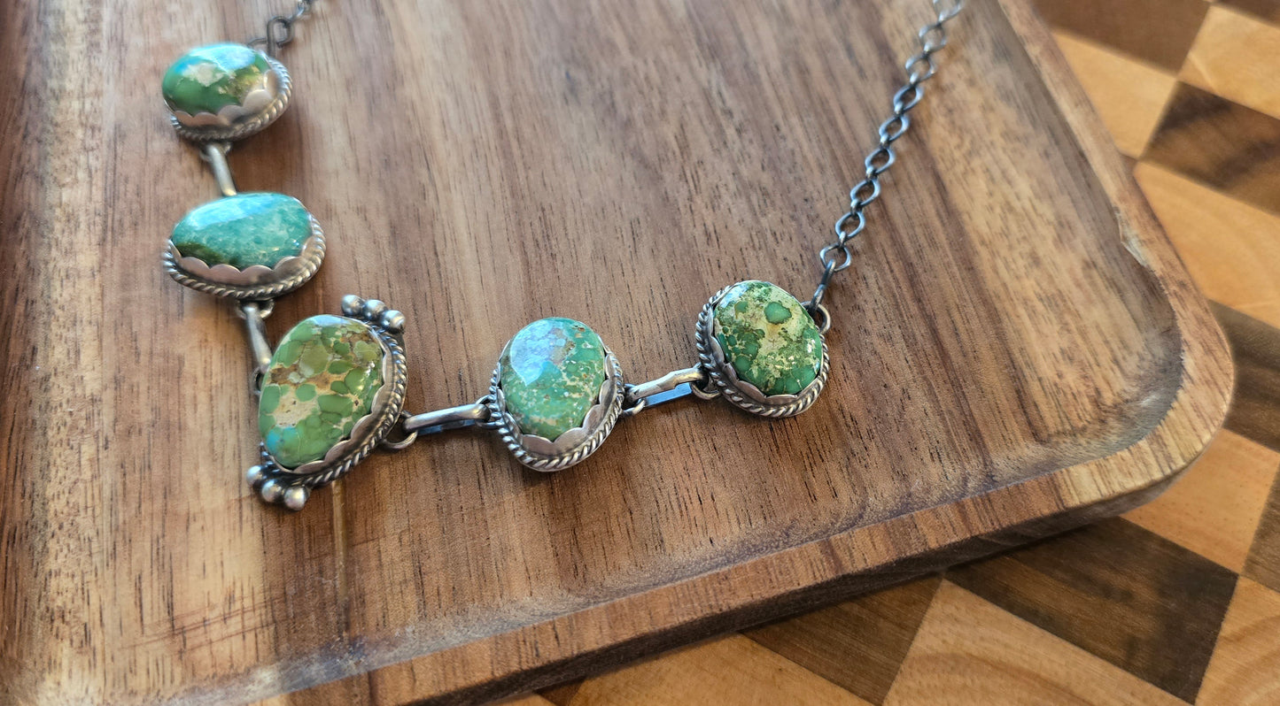 Emerald Valley Turquoise and Sterling Choker