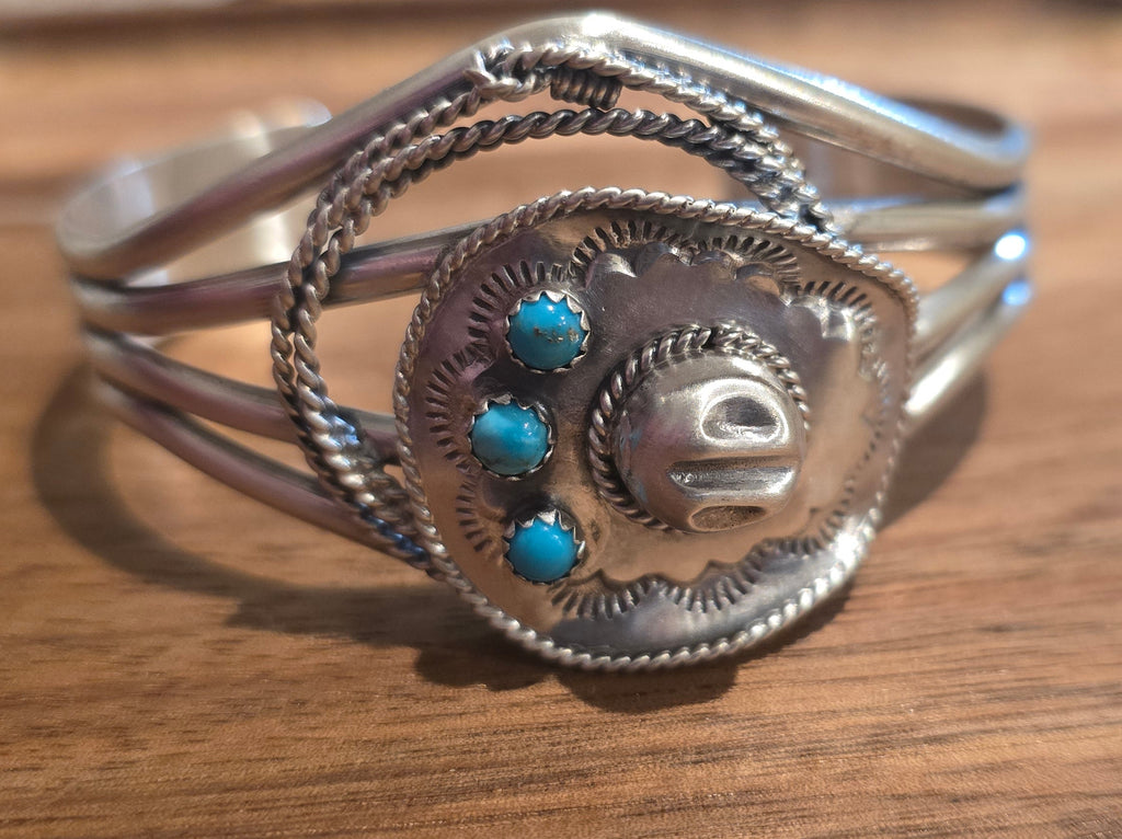 Sterling & Turquoise Cowboy Hat Cuff
