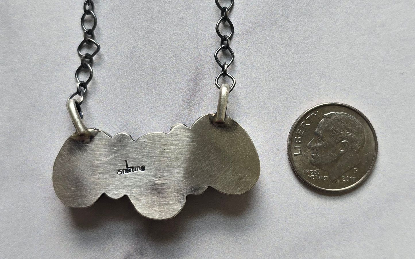 Native Made Black Jack and Sterling Necklace