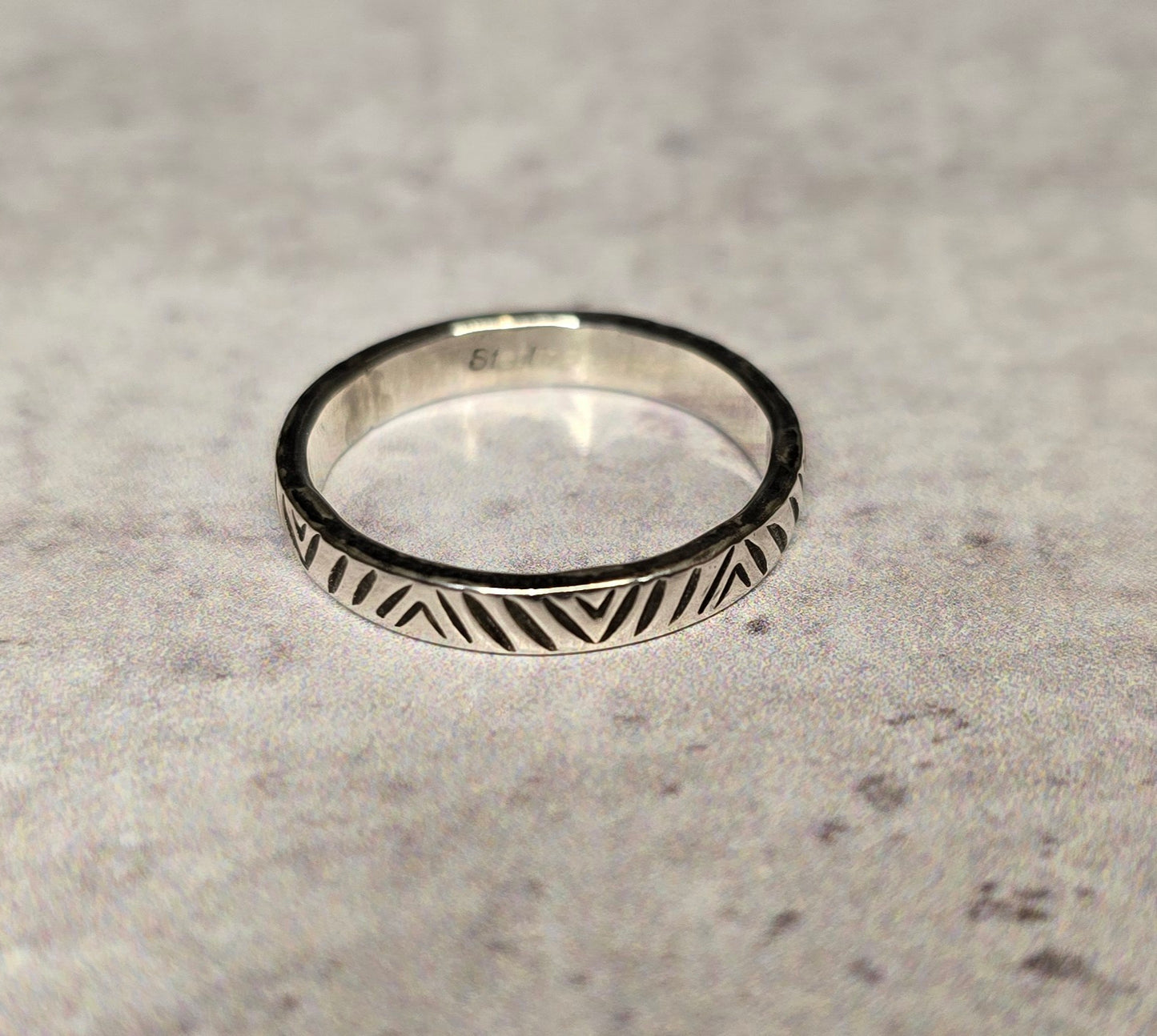 Sterling Stamped Stacker Ring Size 9