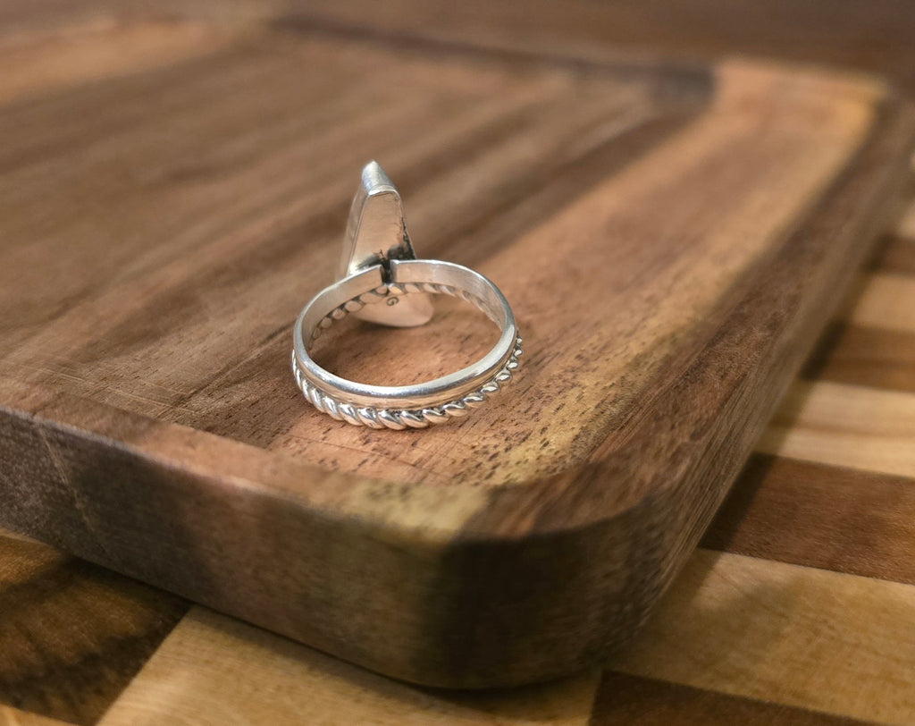 Malachite & Sterling Ring Size 7