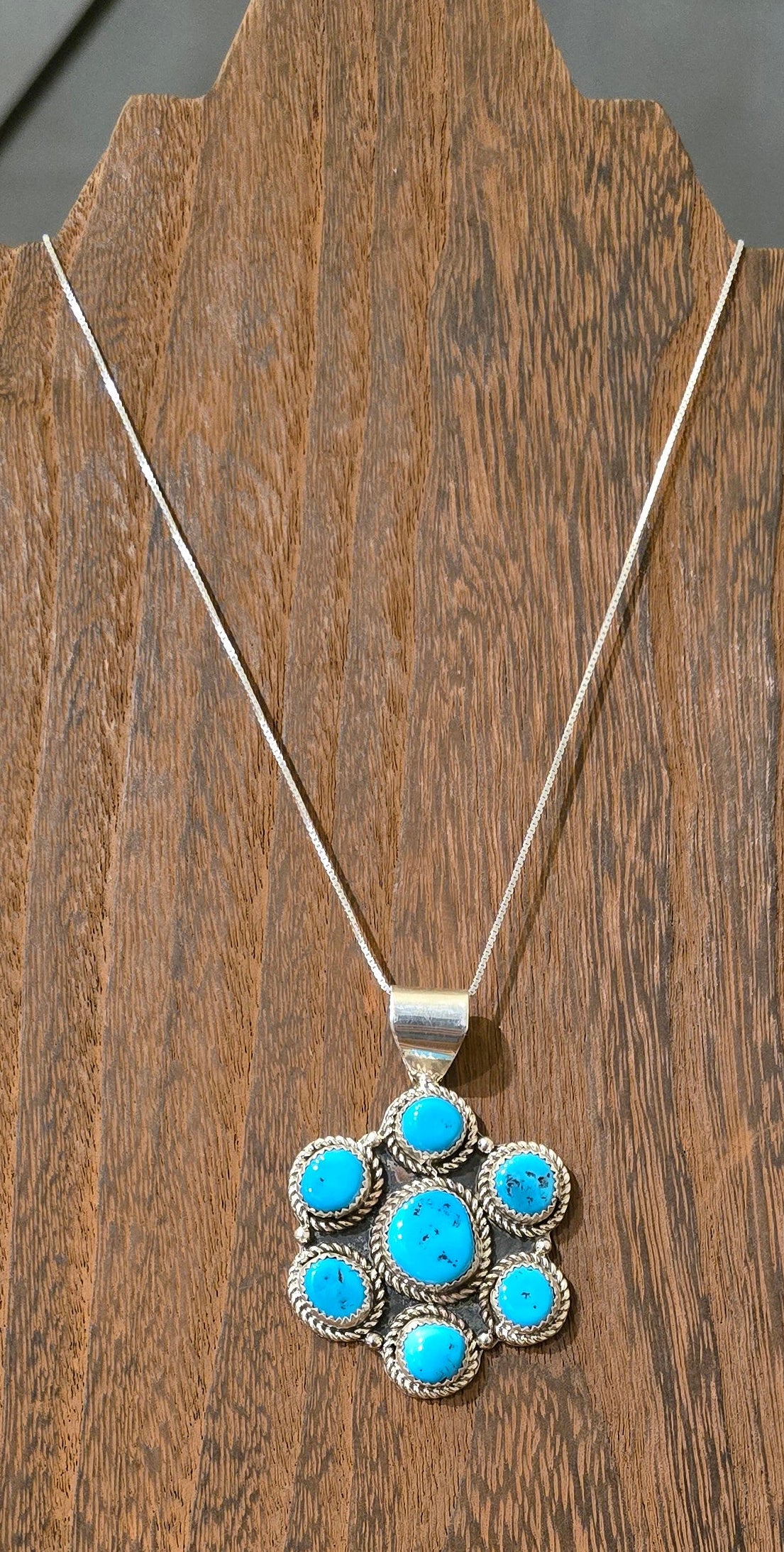 Sleeping Beauty Turquoise & Sterling Pendant
