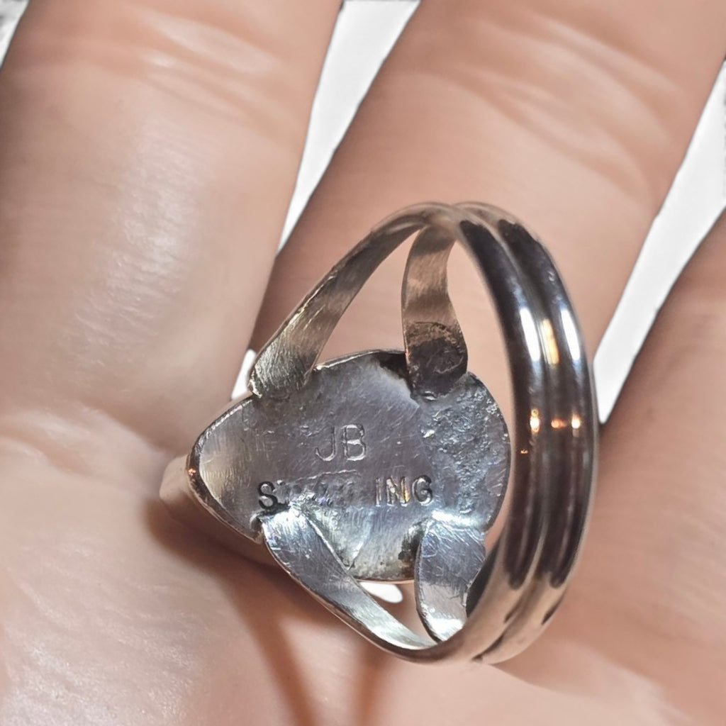 Native Made Kunzite & Sterling Ring Size 9