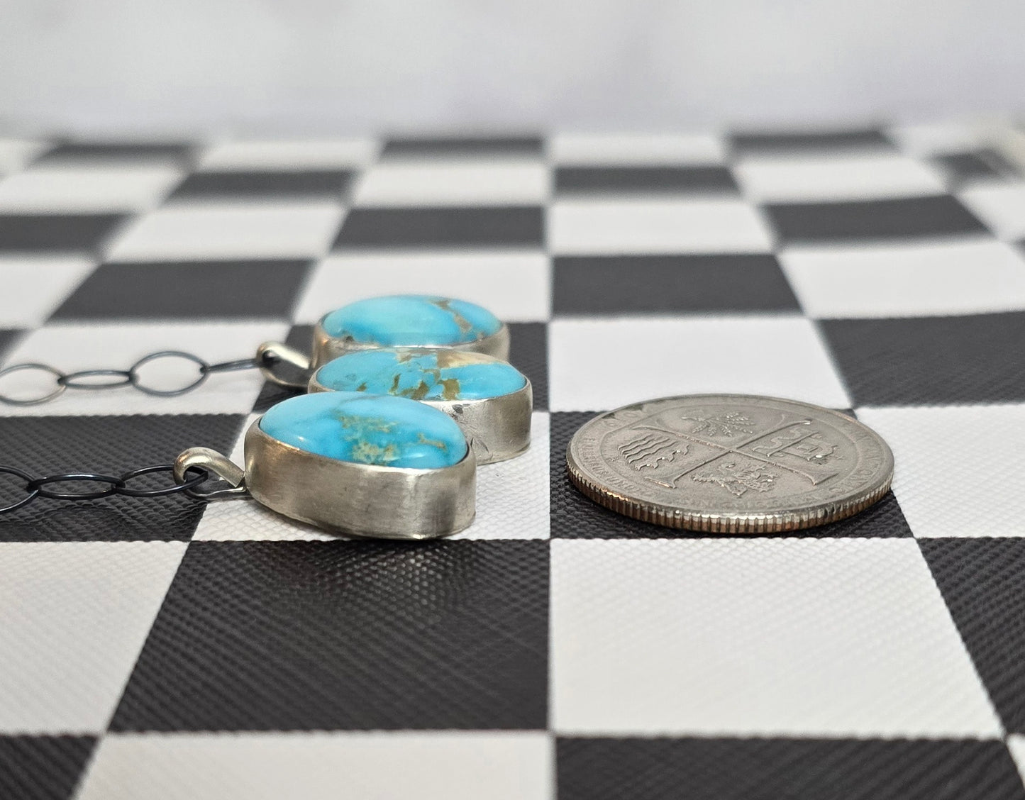 Blue Ridge Turquoise and Sterling  Necklace