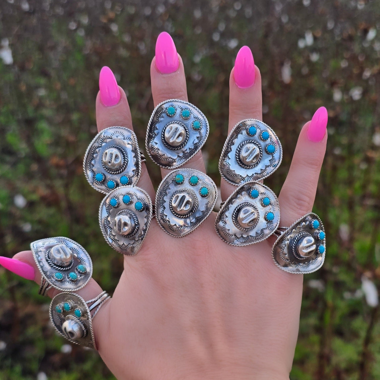 Bobby Platero Cowboy Hat Ring Size 7