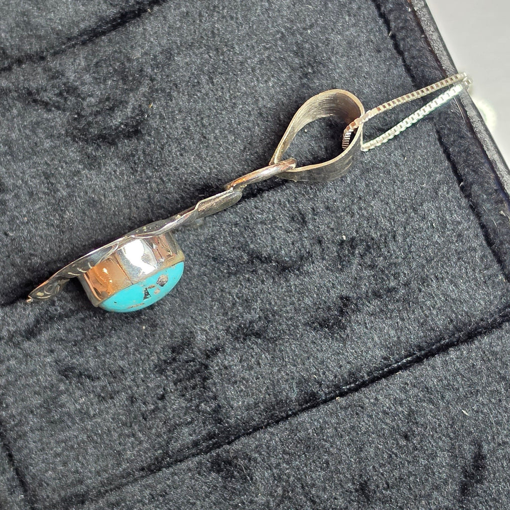 Native Made Turquoise & Sterling Necklace