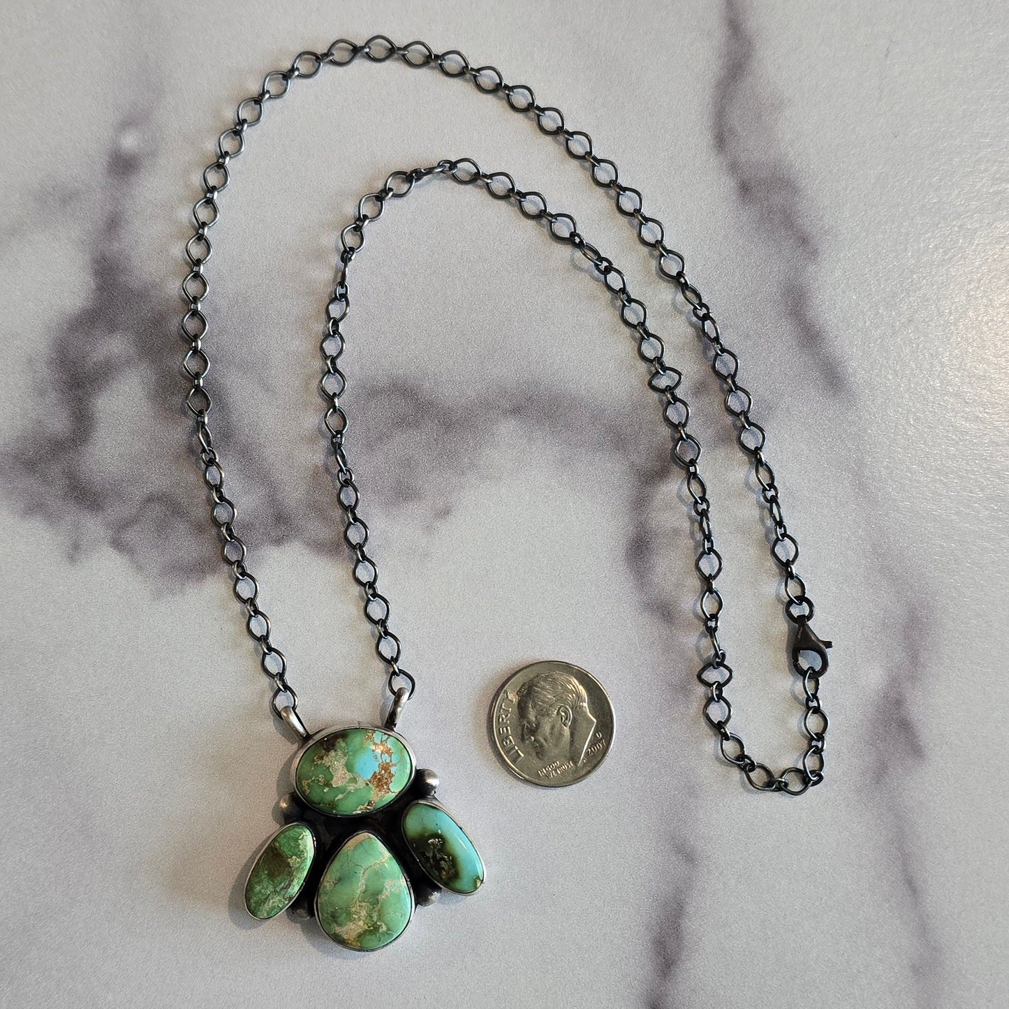 Sonoran Gold Turquoise and Sterling Necklace