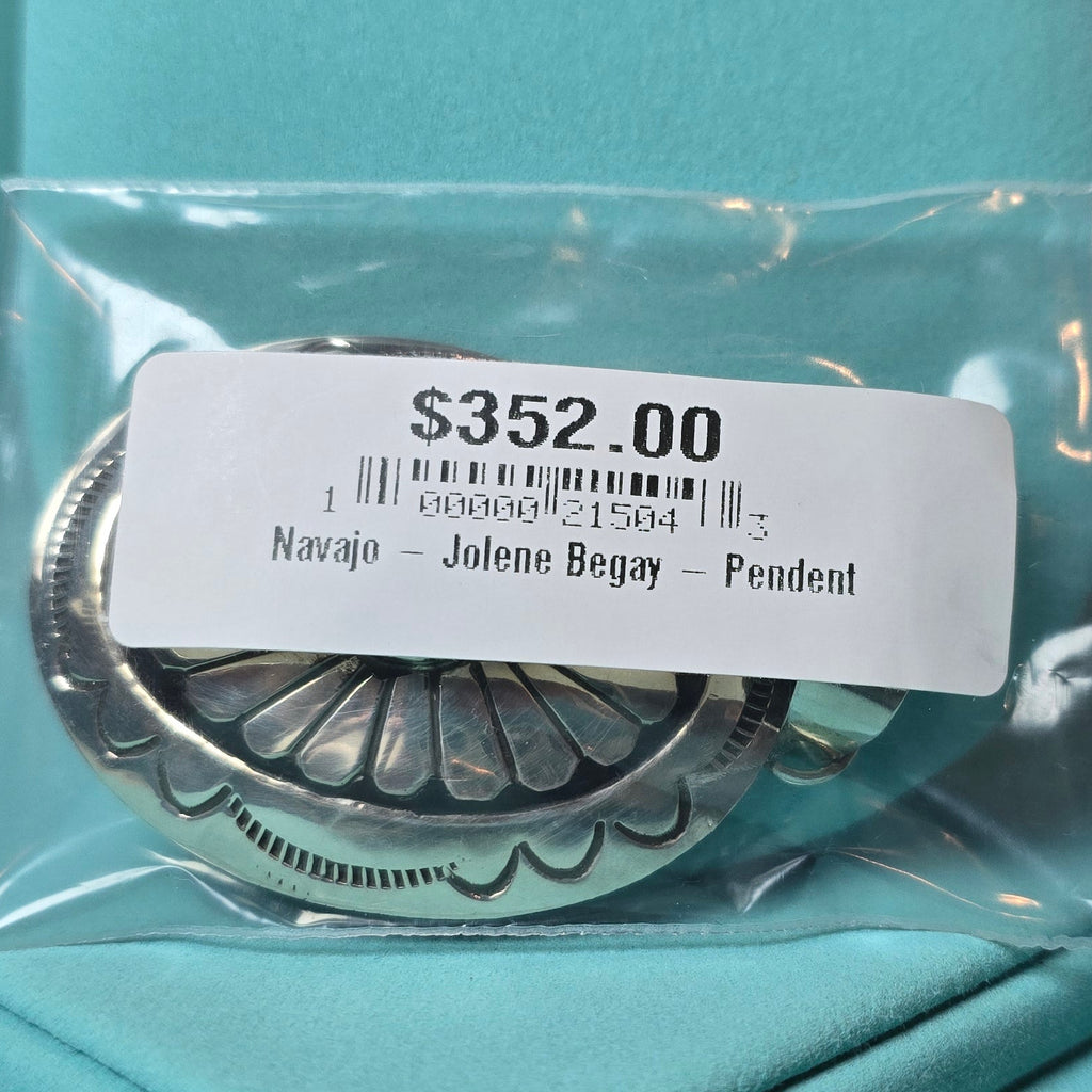 Jolene Begay Sterling & Turquoise Pendant